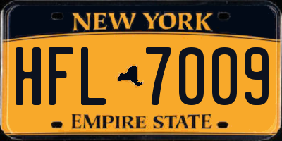 NY license plate HFL7009
