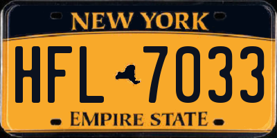 NY license plate HFL7033