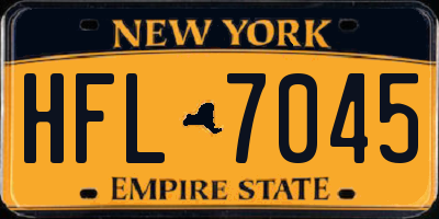 NY license plate HFL7045