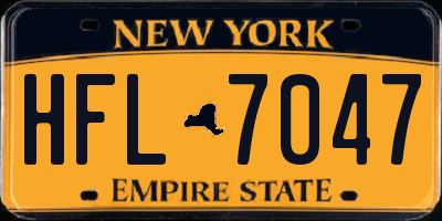 NY license plate HFL7047
