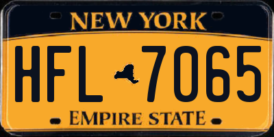 NY license plate HFL7065
