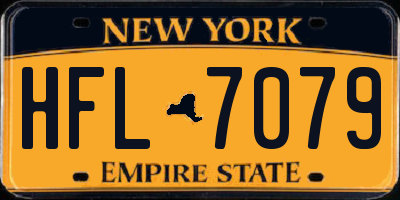 NY license plate HFL7079