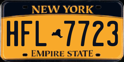 NY license plate HFL7723