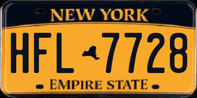 NY license plate HFL7728