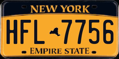 NY license plate HFL7756