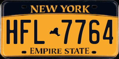 NY license plate HFL7764