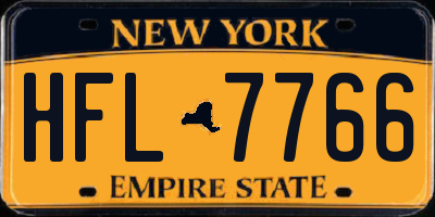 NY license plate HFL7766