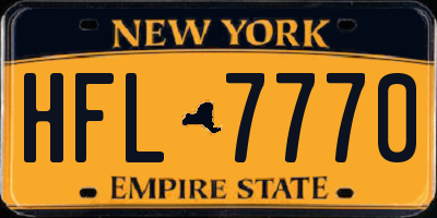 NY license plate HFL7770
