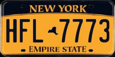 NY license plate HFL7773