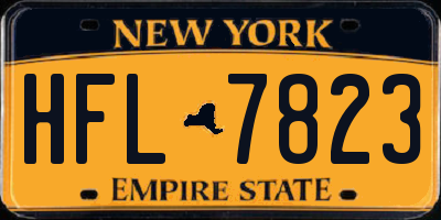 NY license plate HFL7823