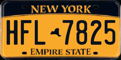 NY license plate HFL7825