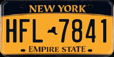 NY license plate HFL7841