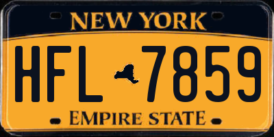 NY license plate HFL7859