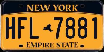 NY license plate HFL7881