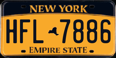 NY license plate HFL7886