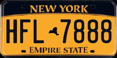 NY license plate HFL7888