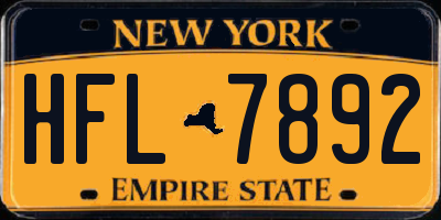 NY license plate HFL7892