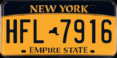 NY license plate HFL7916