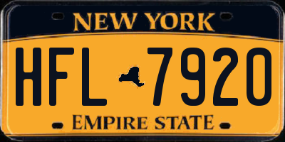 NY license plate HFL7920