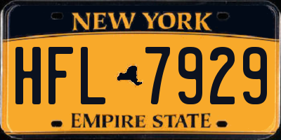NY license plate HFL7929