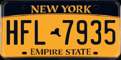 NY license plate HFL7935