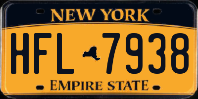 NY license plate HFL7938