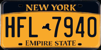 NY license plate HFL7940