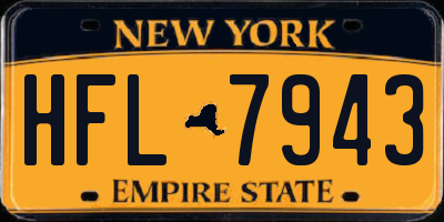 NY license plate HFL7943
