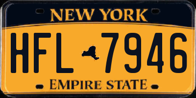 NY license plate HFL7946