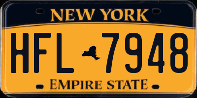 NY license plate HFL7948