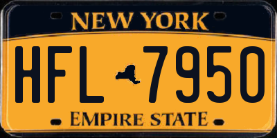 NY license plate HFL7950