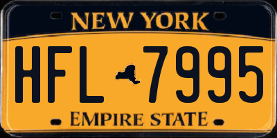 NY license plate HFL7995