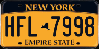NY license plate HFL7998