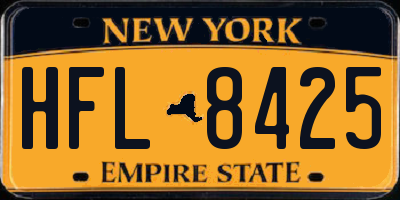 NY license plate HFL8425