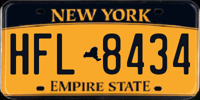 NY license plate HFL8434
