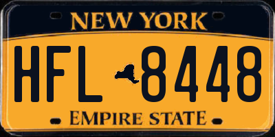 NY license plate HFL8448