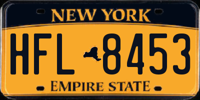 NY license plate HFL8453