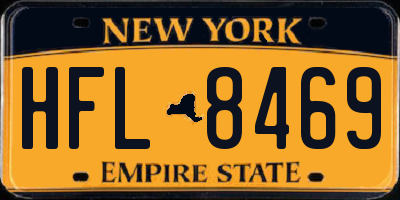 NY license plate HFL8469