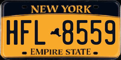 NY license plate HFL8559