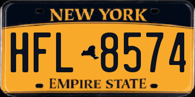 NY license plate HFL8574