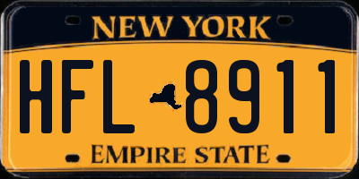 NY license plate HFL8911