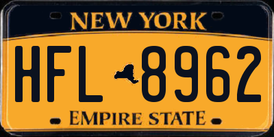 NY license plate HFL8962