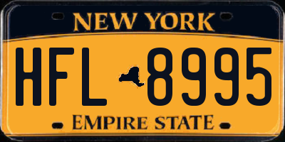NY license plate HFL8995