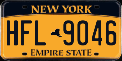 NY license plate HFL9046