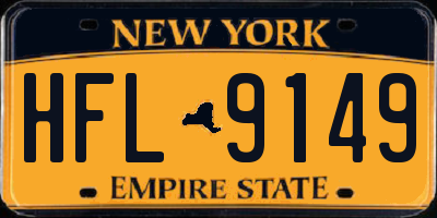 NY license plate HFL9149