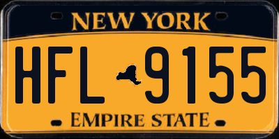 NY license plate HFL9155