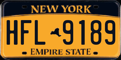 NY license plate HFL9189