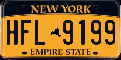 NY license plate HFL9199