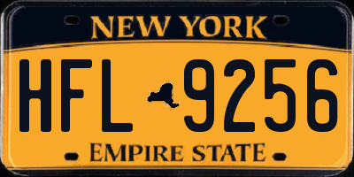 NY license plate HFL9256