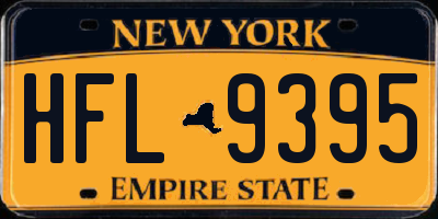 NY license plate HFL9395